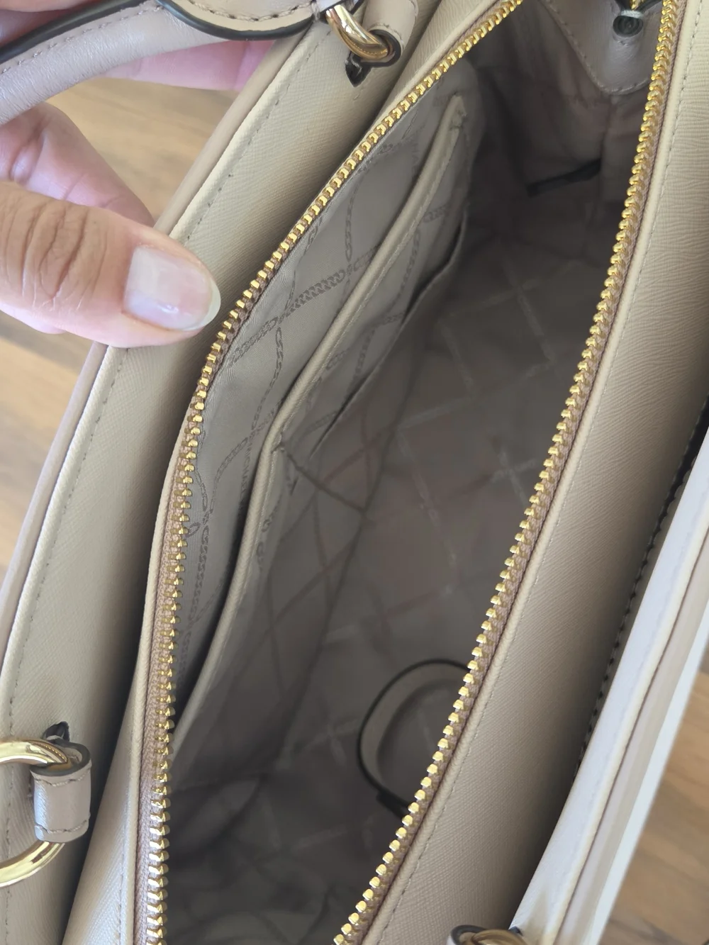 Michael Kors Pink Saffiano Leather Satchel